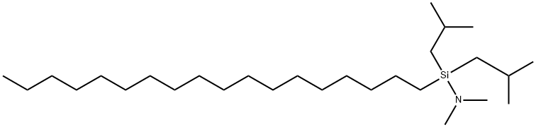 正十八烷基二异丁基(二甲基氨基)硅烷 结构式