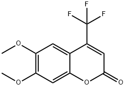 6,7-二甲氧基-4-(三氟甲基)香豆素 结构式