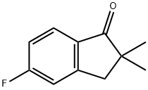 2,3-DIHYDRO-2,2-DIMETHYL-5-FLUORO-1H-INDEN-1-ONE 结构式