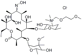 3'-De(diMethylaMino)-3'-[[(2-Methoxyethoxy)Methyl]diMethylaMMonio]erythroMycin 9-OxiMe Chloride 结构式