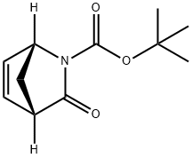 (1R,4S)-(-)-2-叔丁氧羰基-2-氮杂双环[2.2.1]庚-5-烯-3-酮 结构式