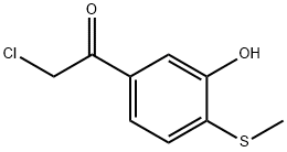 Ethanone, 2-chloro-1-[3-hydroxy-4-(methylthio)phenyl]- (9CI) 结构式