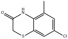 7-CHLORO-5-METHYL-2H-1,4-BENZOTHIAZIN-3(4H)-ONE 结构式
