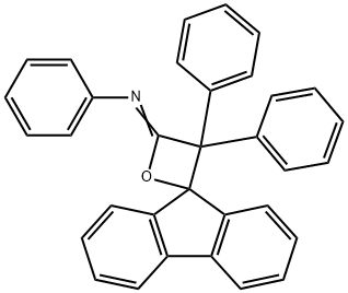 N-(3',3'-Diphenylspiro[[9H]-fluorene-9,2'-oxetan]-4'-ylidene)aniline 结构式