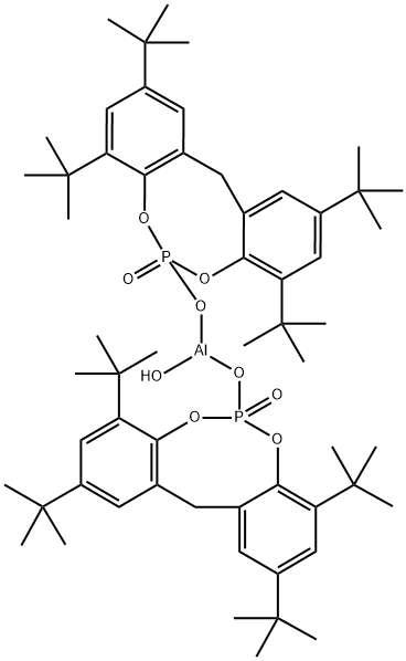 2,2'-亚甲基-双(4,6-二叔丁基苯基磷酸)碱式铝 结构式