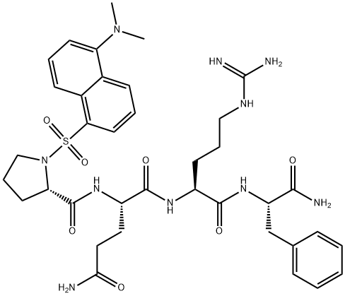 dansyl-prolyl-glutaminyl-arginyl-phenylalaninamide 结构式