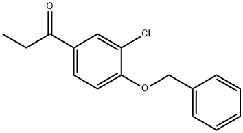 1-(3-Chloro-4-benzyloxyphenyl)propan-1-one 结构式