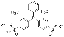 二水合双(对-磺酰苯基)苯基膦化二钾盐 结构式