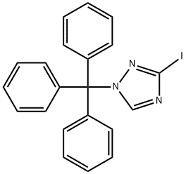 3-IODO-1-TRITYL-1H-1,2,4-TRIAZOLE 结构式