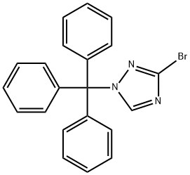 3-BROMO-1-TRITYL-1H-1,2,4-TRIAZOLE 结构式