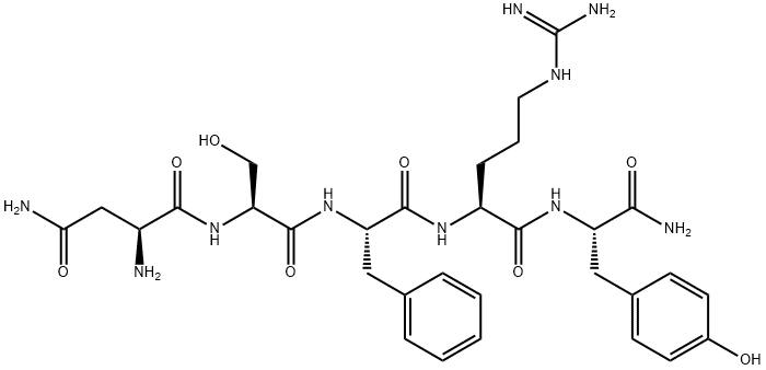 asparaginyl-seryl-phenylalanyl-arginyl-tyrosinamide 结构式