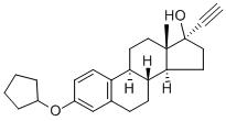 炔雌醇环戊醚 结构式