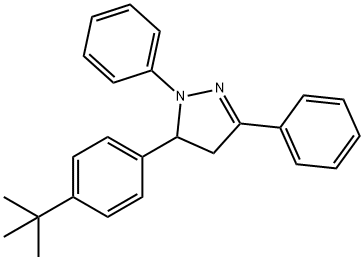 5-(4-BUTYLPHENYL)-1,3-PHENYLPYRAZOLINE 结构式