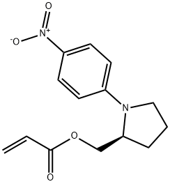 [(S)-(-)-1-(4-硝基苯基)-2-吡咯烷甲基]丙烯酸酯 结构式