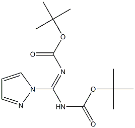 N,N'-二-BOC-1H-1-胍基吡唑 结构式