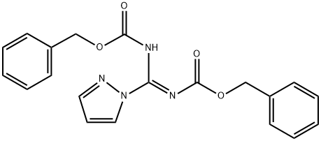 N,N'-双(苄氧羰基)-1H-吡唑-1-甲脒 结构式