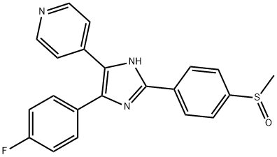 4-(4-氟苯基)-2-(4-甲基亚磺酰基苯基)-5-(4-吡啶基)-1H-咪唑 结构式