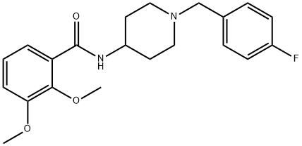 2,3-DIMETHOXY-N-(1-(4-FLUOROBENZYL)PIPERIDIN-4-YL)BENZAMIDE 结构式