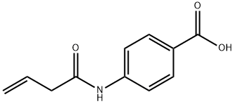 Benzoic acid, 4-[(1-oxo-3-butenyl)amino]- (9CI) 结构式
