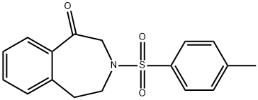 2,3,4,5-Tetrahydro-3-[(4-methylphenyl)sulfonyl]-1H-3-benzazepin-1-one 结构式