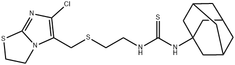 1-(adamant-1-yl)-3-(2-(6-chloro-2,3-dihydroimidazo(2,1-b)thiazol-5-ylmethylsulfonyl)ethyl)thiourea 结构式