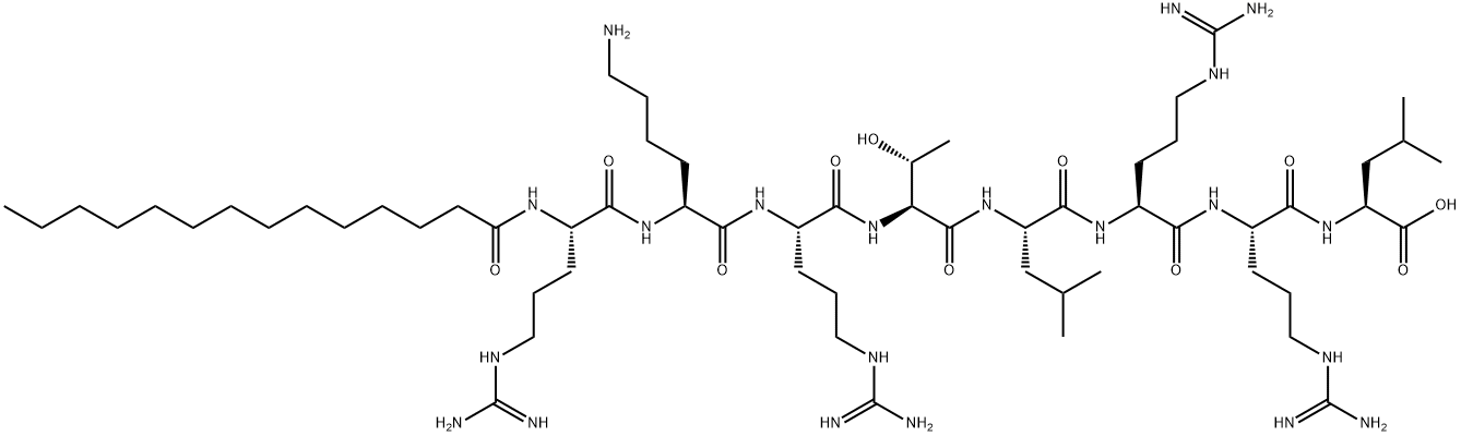 MYRISTOYL-ARG-LYS-ARG-THR-LEU-ARG-ARG-LEU-OH