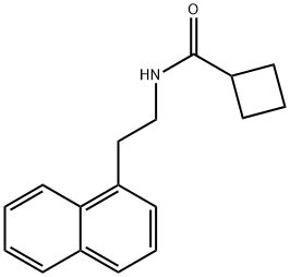 N-(2-(1-naphthalenyl)ethyl)cyclobutanecarboxamide 结构式