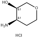 (3R,4R)-4-aminooxan-3-ol hydrochloride 结构式