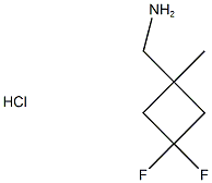 (3,3-二氟-1-甲基环丁基)甲胺盐酸盐 结构式