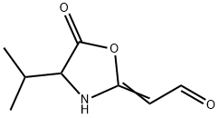 Acetaldehyde, [4-(1-methylethyl)-5-oxo-2-oxazolidinylidene]- (9CI) 结构式