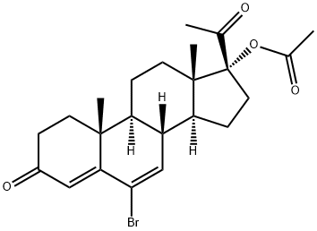 6-BroMo-6-dehydro-17α-acetoxy Progesterone 结构式