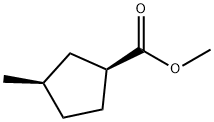 Cyclopentanecarboxylic acid, 3-methyl-, methyl ester, (1S-cis)- (9CI) 结构式