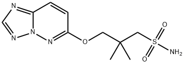 1-Propanesulfonamide, 2,2-dimethyl-3-((1,2,4)triazolo(1,5-b)pyridazin- 6-yloxy)- 结构式