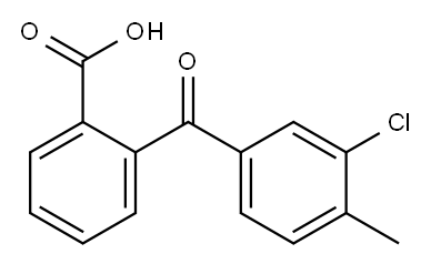 2-(3-氯-4-甲苯酰基)苯甲酸 结构式