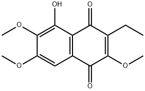 3-Ethyl-5-hydroxy-2,6,7-trimethoxy-1,4-naphthalenedione 结构式