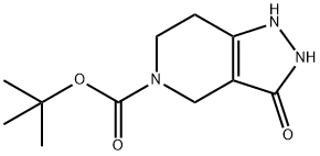 3-氧代-1,2,3,4,6,7-六氢 - 吡唑并[4,3-C]吡啶-5-甲酸叔丁酯 结构式