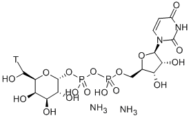 URIDINE 5'-DIPHOSPHO-GALACTOSE-[GALACTOSE-6-3H] AMMONIUM SALT 结构式