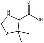 5,5-二甲基噻唑烷-4-羧酸 结构式