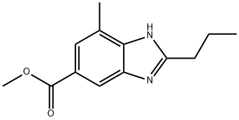 4-甲基-2-丙基-1H-苯并咪唑-6-甲酸甲酯 结构式