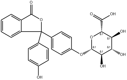 酚酞-Β-D-葡萄糖醛酸苷 结构式