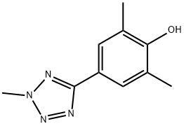 2,6-dimethyl-4-(2-methyl-1H-tetrazol-5-ylidene)cyclohexa-2,5-dien-1-on e 结构式