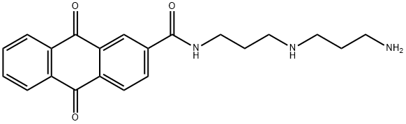 N-[3-(3-aminopropylamino)propyl]-9,10-dioxo-anthracene-2-carboxamide 结构式