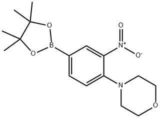 4-(2-硝基-4-(4,4,5,5-四甲基-1,3,2-二氧硼杂环戊烷-2-基)苯)吗啉 结构式