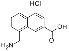 8-氨甲基-2-萘甲酸盐酸盐 结构式