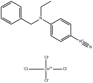 4-重氮-N-苄基-N-乙基氯化苯胺氯化锌复盐 结构式