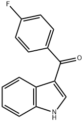 3-(4'-氟苯甲酰基)吲哚 结构式