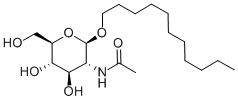 十一烷基-2-乙酰氨基-2-脱氧-BETA-D-吡喃葡糖苷 结构式