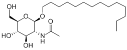 十四(烷)基-2-乙酰氨基-Β-D-吡喃葡萄糖苷 结构式
