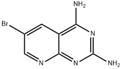 6-溴吡啶并[2,3-D]-2,4-二氨基嘧啶 结构式