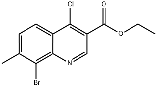 Ethyl 8-bromo-4-chloro-7-methylquinoline-3-carboxylate 结构式